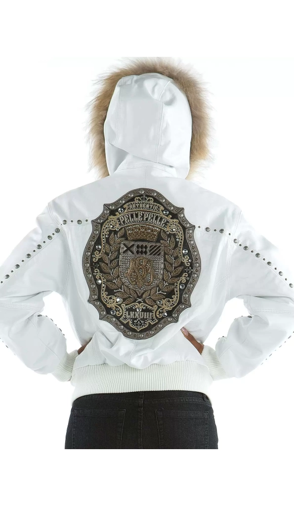 Pelle Pelle MB Emblem Hooded Studded Jacket