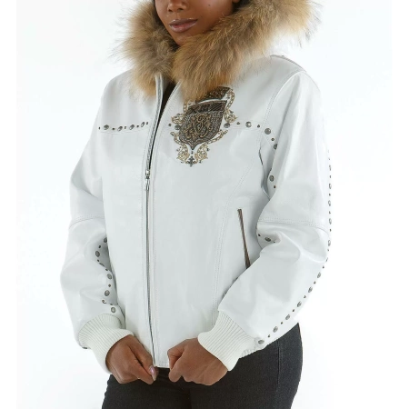 Pelle Pelle MB Emblem Hooded Studded Jacket view 2
