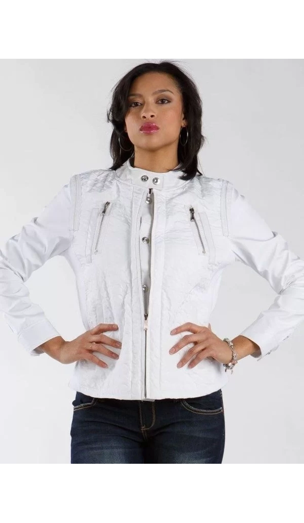 Exclusive Pelle Pelle Women White Jacket