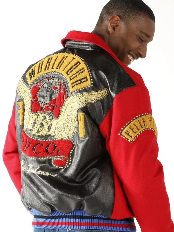 Exclusive Pelle Pelle World Red Bomber Jacket view 3