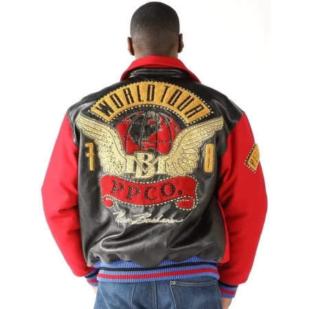 Exclusive Pelle Pelle World Red Bomber Jacket