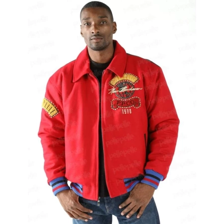 Exclusive Pelle Pelle World Red Bomber Jacket view 2