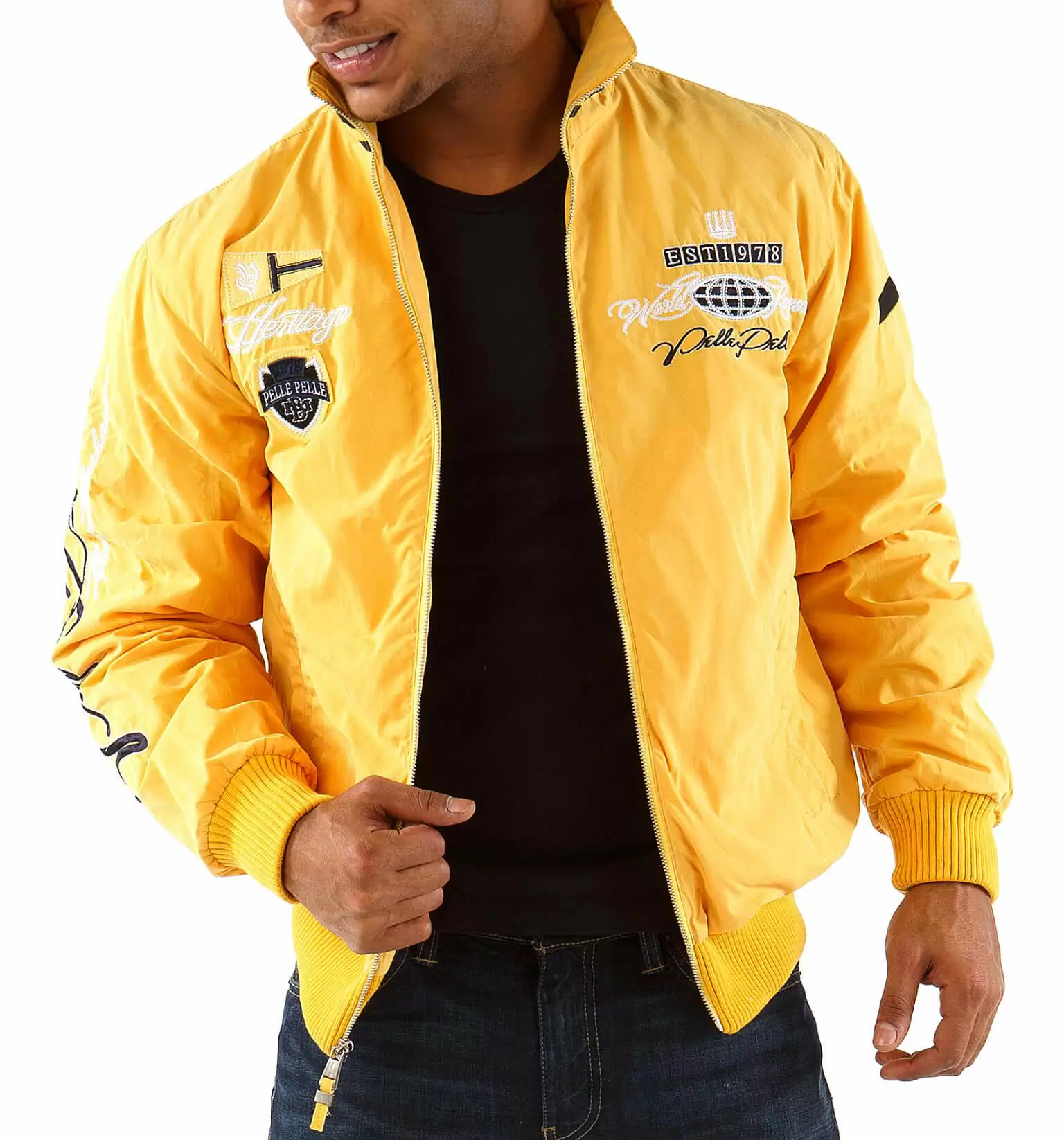 Bold Pelle Pelle Yellow World Sport Jacket