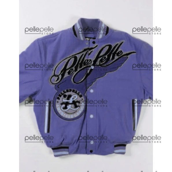 Best Pelle Pelle Purple Varsity Wool Jacket