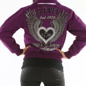 Pelle Pelle Heart Breaker Purple Wool Jacket