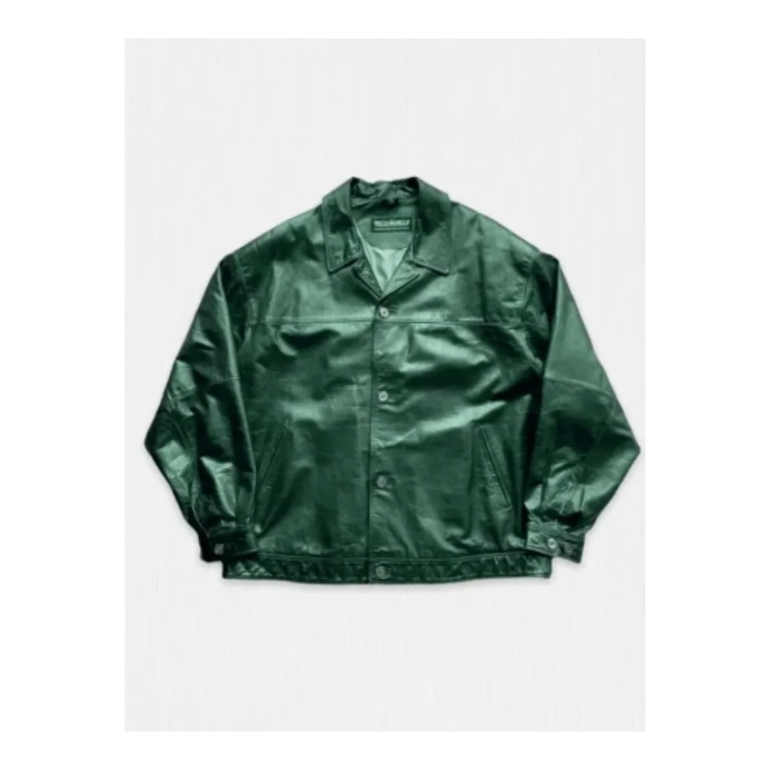 Best Pelle Pelle Dark Green Leather Jacket view 1