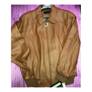 Pelle Pelle Plain Brown Leather Jacket view 1