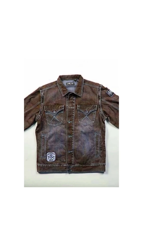 Pelle Pelle Brown Denim Jeans Jacket