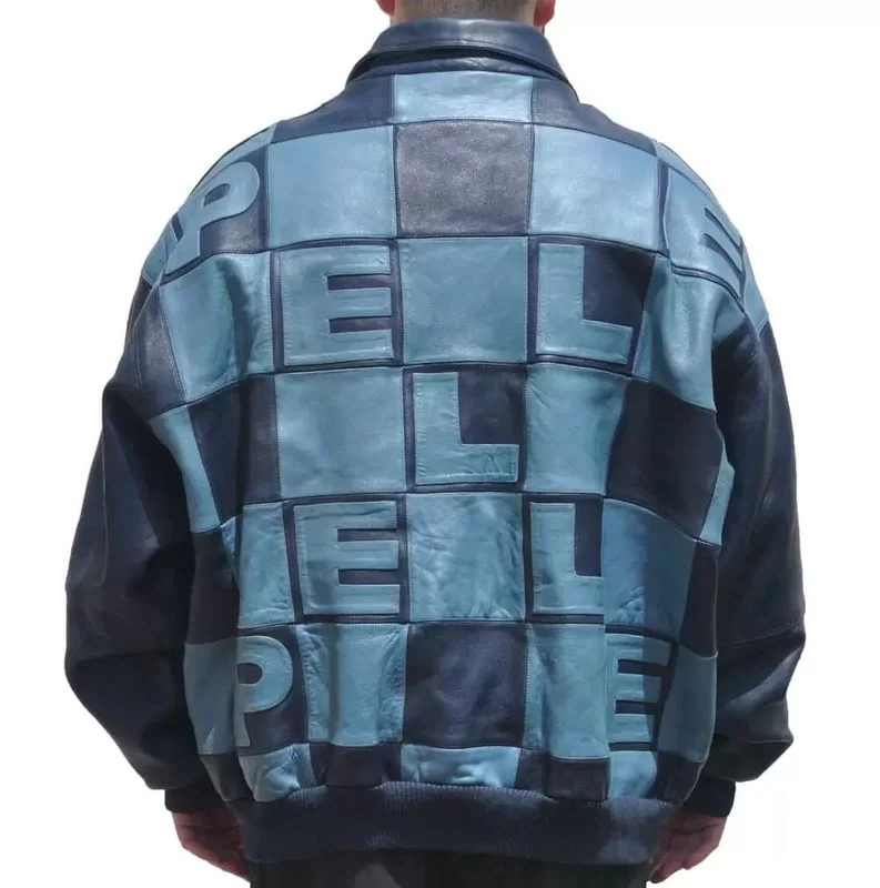 Vintage Pelle Pelle Blue Leather Jacket