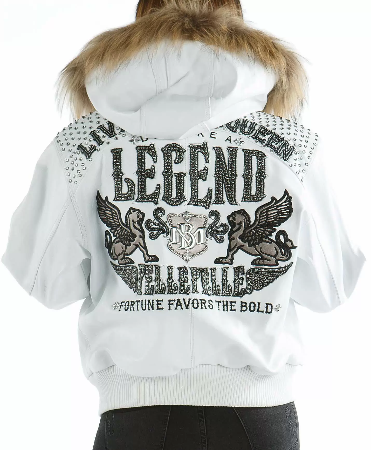 White Pelle Pelle Live Like a Queen Jacket