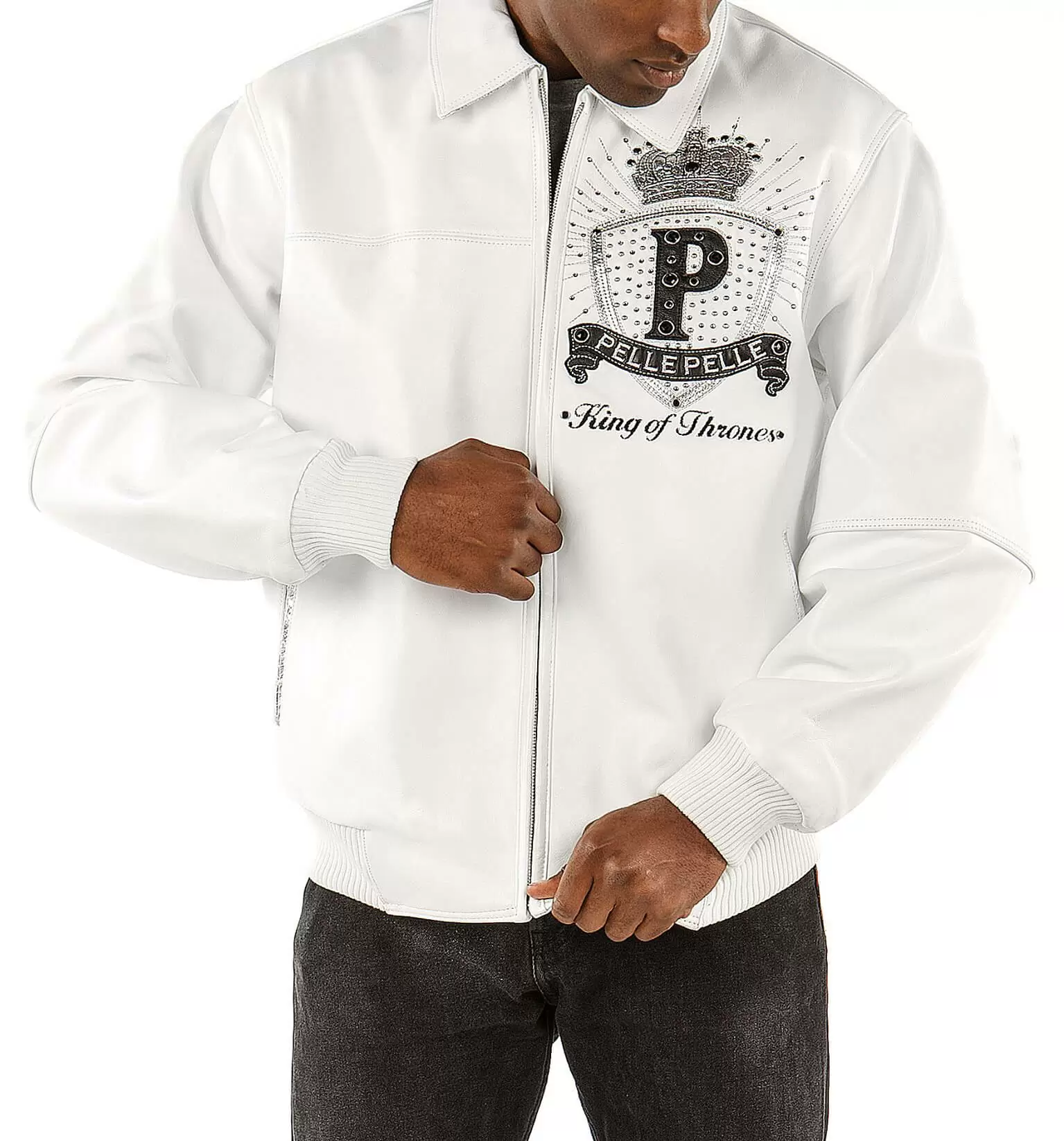 White Pelle Pelle King Of Thrones Jacket view 2