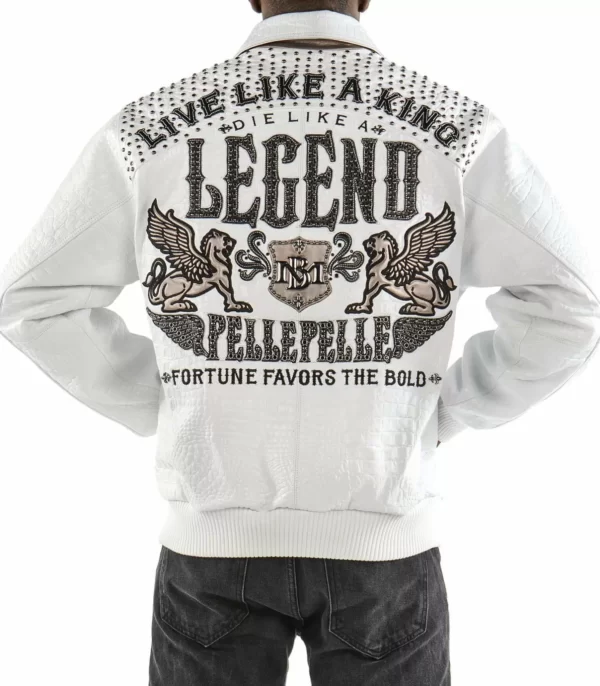 White Pelle Pelle Legend Studded Jacket