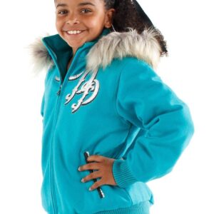 Pelle Pelle Girl Born Free Blue Hood Jacket