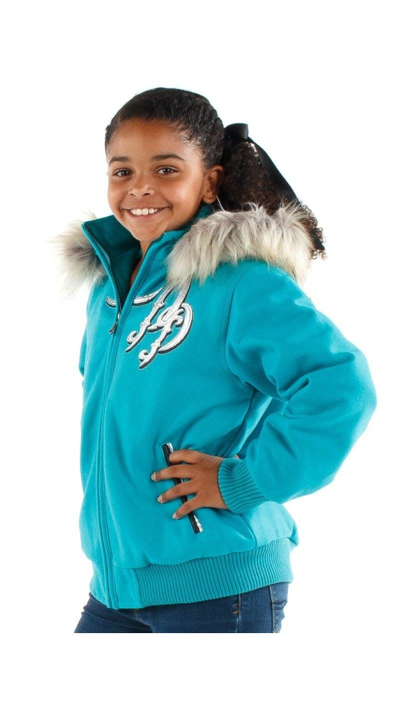 Pelle Pelle Girl Born Free Blue Hood Jacket