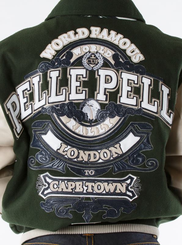 World Famous Pelle Pelle Capetown Green Wool Jacket