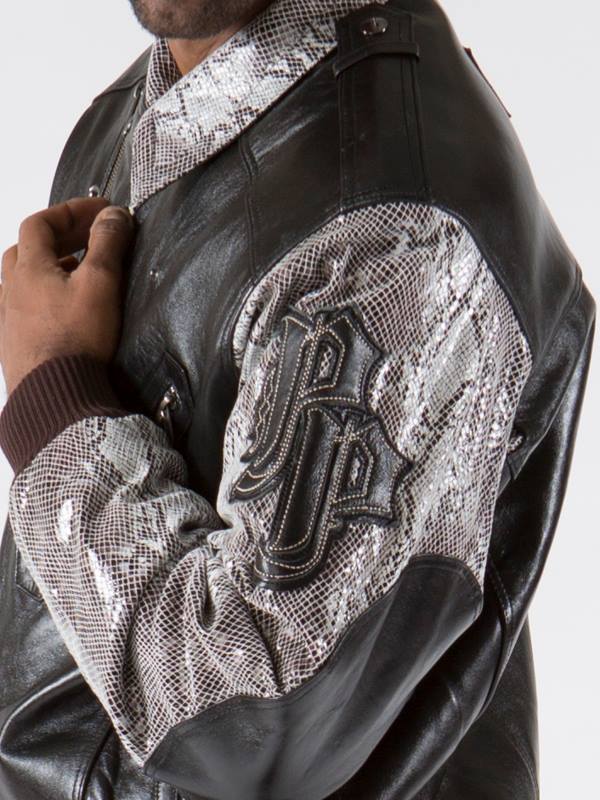 Pelle Pelle Men Biker Plushfoil Print Jacket view 3
