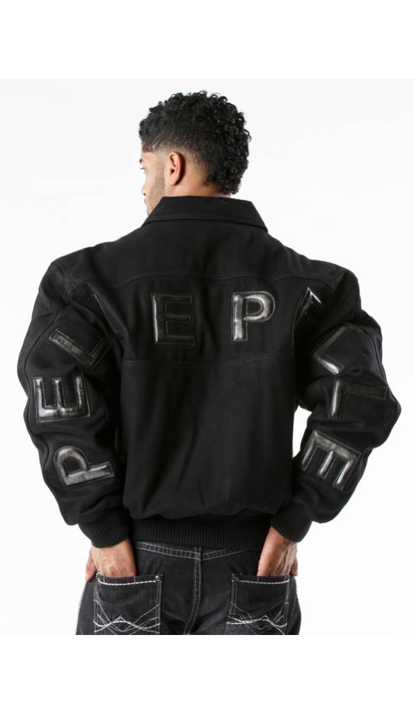 Pelle Pelle Men Black Wool Jacket