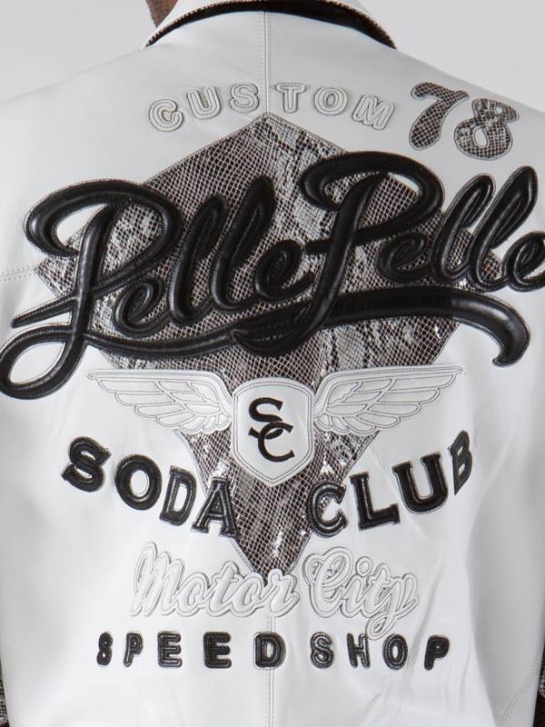 Soda Club Pelle Pelle Motor City 1978 White Jacket view 3