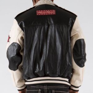 Pelle Pelle Biker Plush Cream Studded Jacket view 3