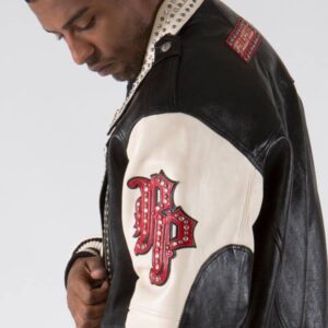 Pelle Pelle Biker Plush Cream Studded Jacket view 2