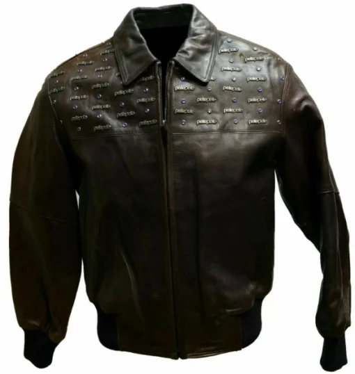 Black Pelle Pelle Studded Emblem Jacket view 2