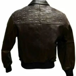 Black Pelle Pelle Studded Emblem Jacket