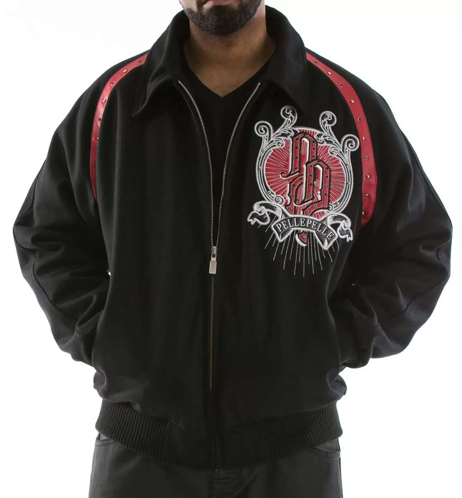 Pelle Pelle Top Brass Black Lion Wool Jacket view 1