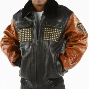 Pelle Pelle Men Fur Collar Leather Jacket