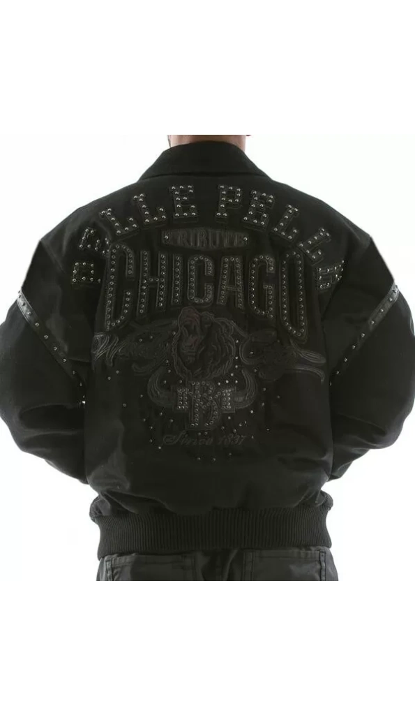 Pelle Pelle Black Windy City Men Wool Jacket
