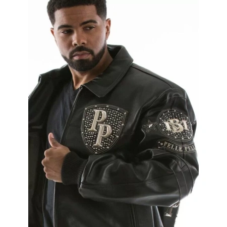 Pelle Pelle Legendary Black Stud Men Jacket view 3