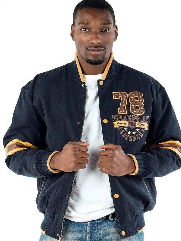 Pelle Pelle Navy Blue Legendary Wool Jacket view 1