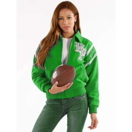 Pelle Pelle Women Green Detroit Wool Jacket view 1
