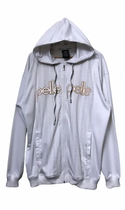 Pelle Pelle White Jogging Zipper Hood Jacket view 1