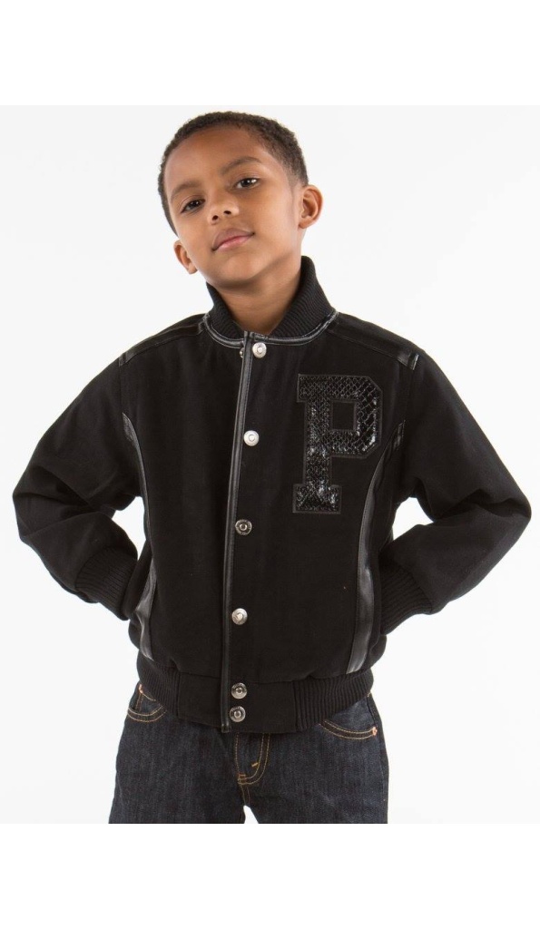 Best Pelle Pelle Black Wool Kids Jacket