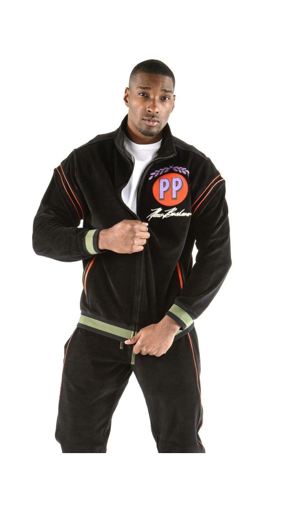 Pelle Pelle Black Orange Strips MB Tracksuit