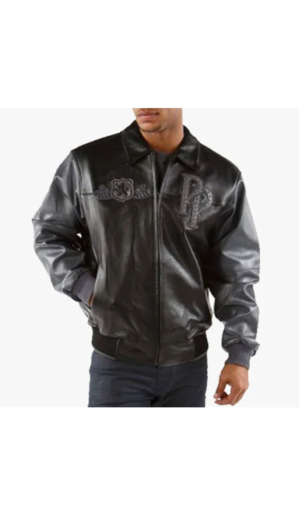 Pelle Pelle Men Black Plush Soda Club Jacket