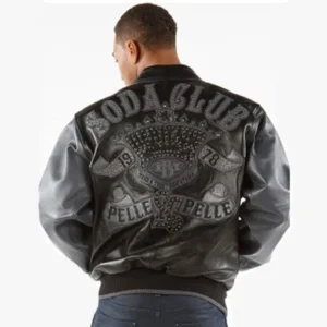 Pelle Pelle Men Black Plush Soda Club Jacket view 2