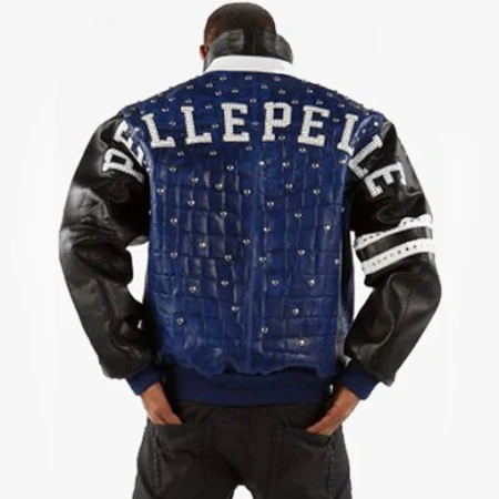 Bold Pelle Pelle Dark Blue Crocodile Leather Jacket view 2