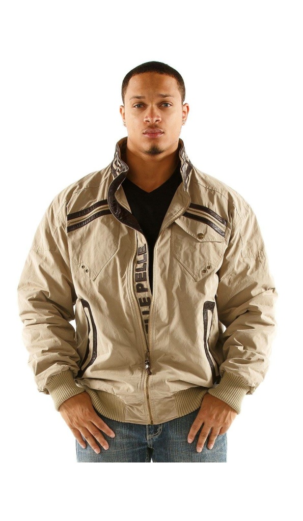Pelle Pelle Men Cream Flight Bomber Jacket