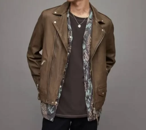 Pelle Pelle Brown Milo Leather Biker Jacket