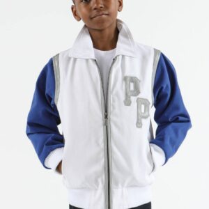 Kids Pelle Pelle Street Kings White Blue Jacket view 2