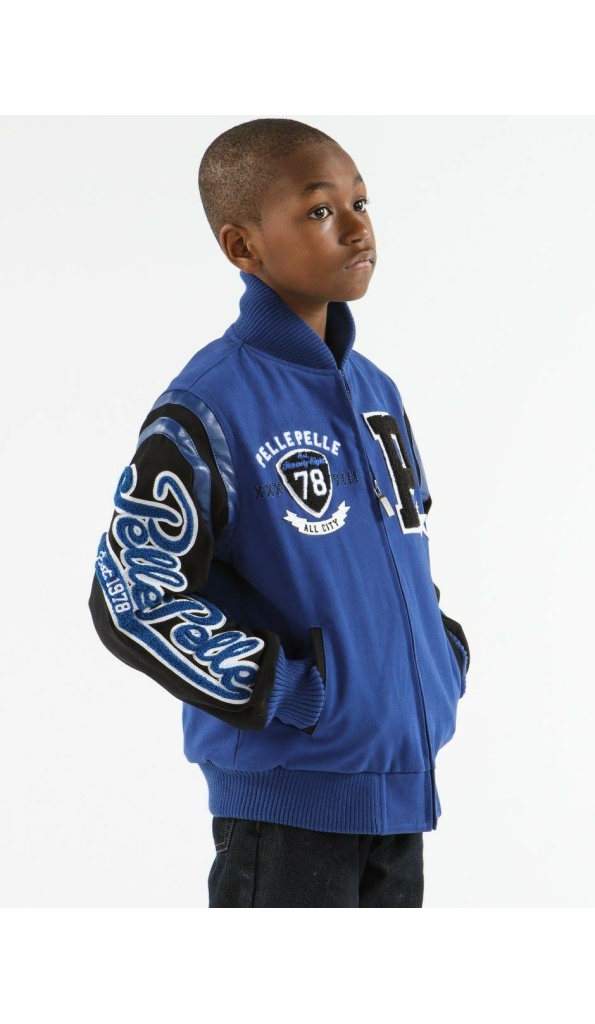 Kids Pelle Pelle Navy Blue All City 1978 Jacket