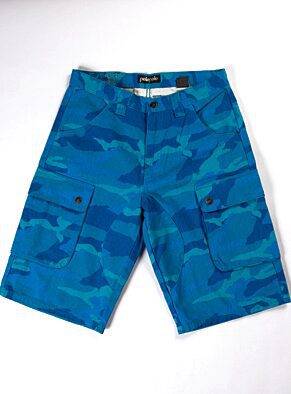 Exclusive Pelle Pelle Blue Army Print Short