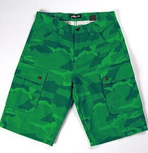 Authentic Pelle Pelle Green Army Print Short