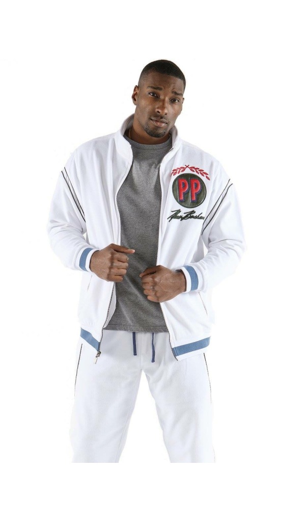 White Pelle Pelle Marc Buchanan Varsity Tracksuit
