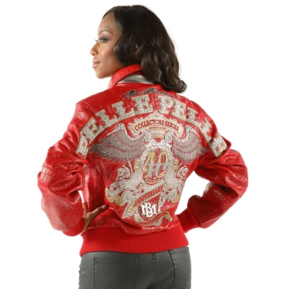 Express Pelle Pelle 40th Anniversary Red Women Jacket | Leather Jacket view 2