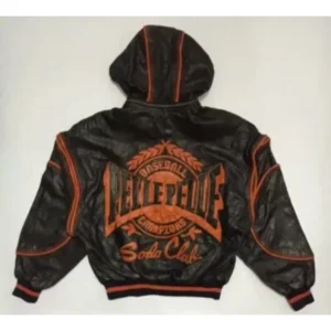 Pelle Pelle Soda Club Orange Stripes Jacket | Baseball Champion view 2