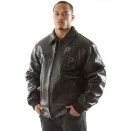 Pelle Pelle Black Jeweled Men Jacket | Leather Jacket