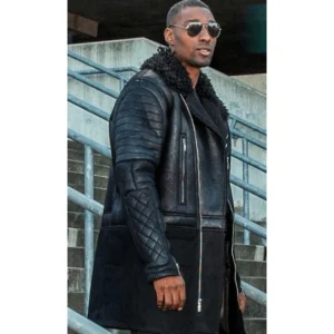 Pelle Pelle Black Encrusted Fur Leather Coat | Men Jacket view 1