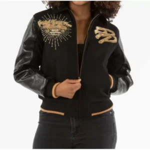 Pelle Pelle Black Greatest Of All Time Varsity Jacket
